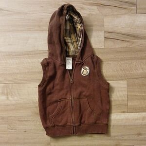 Gymboree King Of The Jungle Sleeveless Hoodie Vest Sz 2-3 Years Vintage 2008 (A)